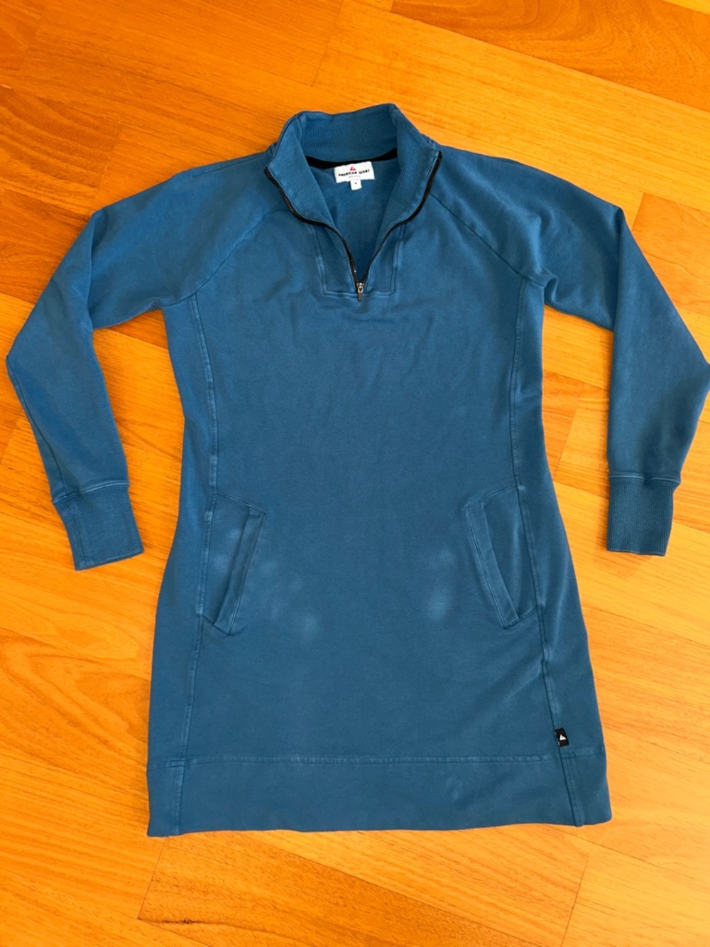 American Giant Moto Dress Teal Womens Size Medium M